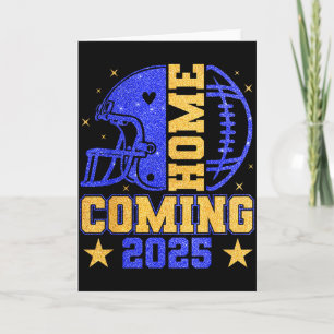 Heimkehr 2025 Hoco Football Mama Mädchen Blau Gold Karte