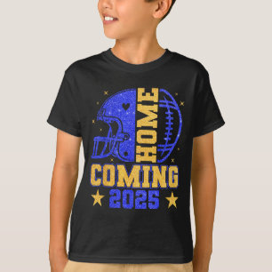 Heimkehr 2025 Hoco Football Mama Mädchen Blau Gold T-Shirt