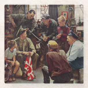 Heimkehr-Marinesoldat Glasuntersetzer