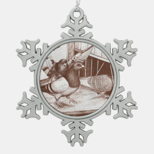 Heimkinder Schneeflocken Zinn-Ornament