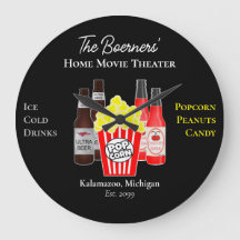 Heimkino-Bier-Soda-Wanduhr