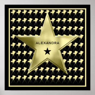 Heimkino-Star mit individuellem Namen Poster