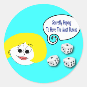 heimlich auf die besten Buncos hoffen Runder Aufkleber