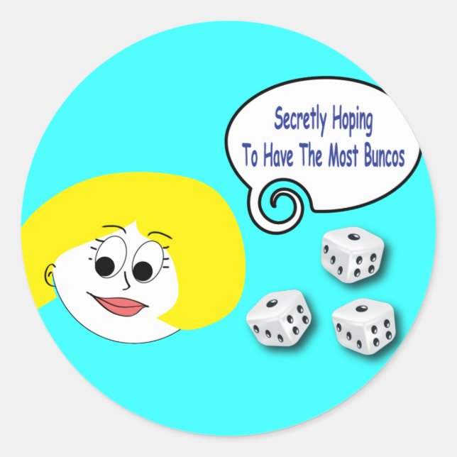 heimlich auf die besten Buncos hoffen Runder Aufkleber (Vorderseite)