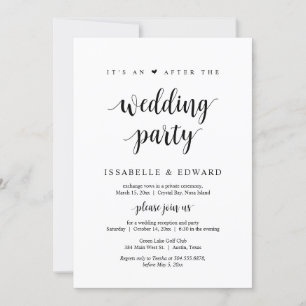 Heimliche Hochzeit, Es ist eine Party nach der Hoc Einladung