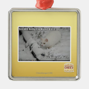 Heimlichkeits-Miezekatze 1 Ornament Aus Metall