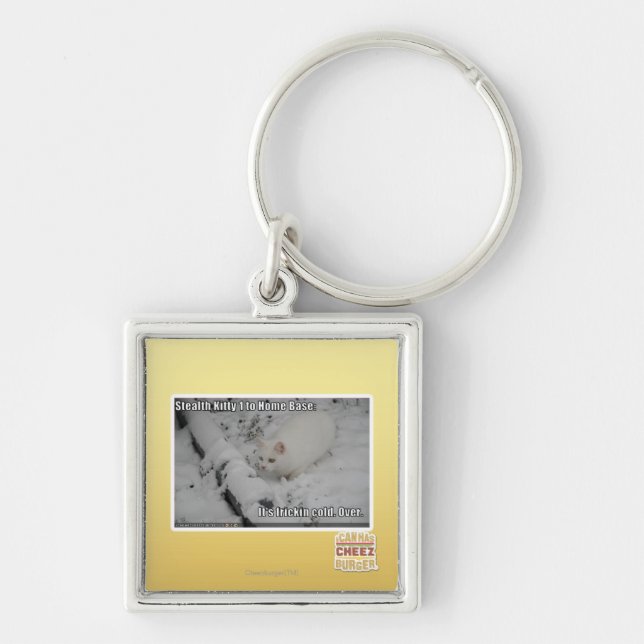 Heimlichkeits-Miezekatze 1 Schlüsselanhänger (Vorne)