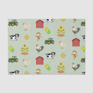 Heimstätte und Farmleben und Farmtiere  Seidenpapier