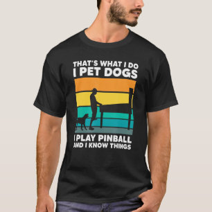 Heimtiere Hunde spielen Pinball Maschine Gamer Ret T-Shirt