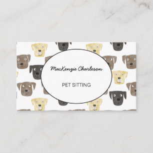 Heimtiere Sitting Labrador Retriever Dog Business  Visitenkarte