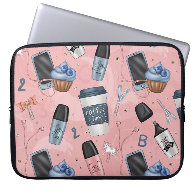 Heimunterricht für Mädchen Laptopschutzhülle (Vorderseite)
