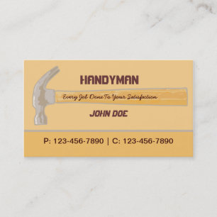 Heimwerker-Auftragnehmer-Tischler-Visitenkarte Visitenkarte