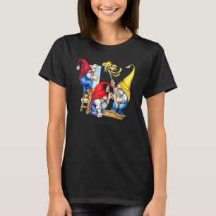 Heimwerker-Gnome Tomte Skandinavisch Drei Garten-G T-Shirt