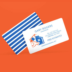 Heimwerker-Handwerker Blaue Visitenkarte