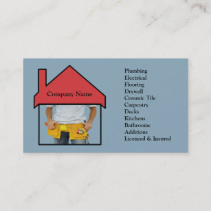 Heimwerker-Zuhause, das Geschäfts-Karte Visitenkarte