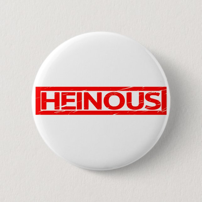 Heinous Briefmarke Button (Vorderseite)