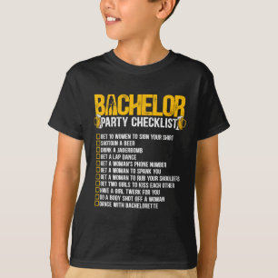 Heirat Bräutigam Lustige Junggesellenabschied Chec T-Shirt