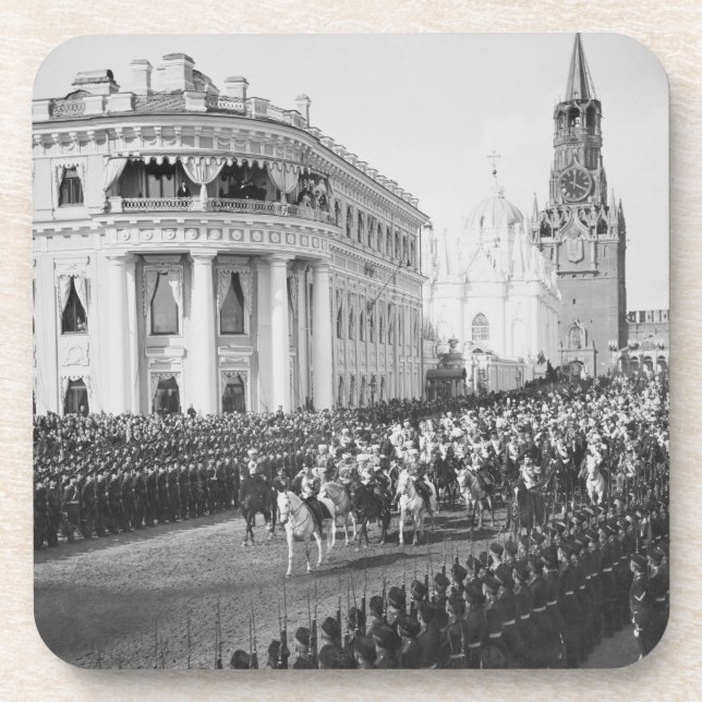 Heirat des Zars Nicholas (1868-1918) zu Alexandra Untersetzer (Vorderseite)