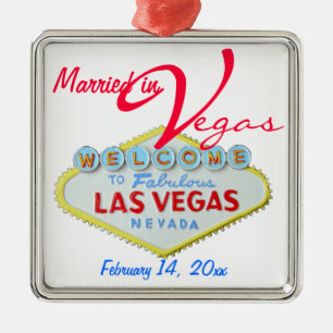 Heirat-Feier Las Vegass Nevada Ornament Aus Metall