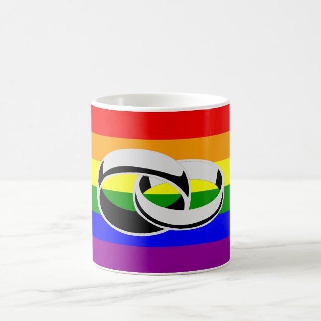 Heirat-Gleichheits-Gay Pride-Tasse Kaffeetasse (Mittel)