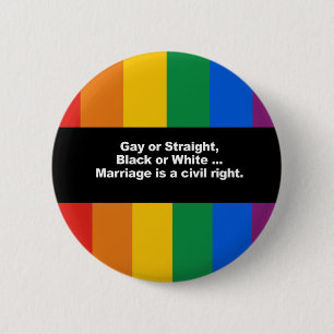 Heirat ist ein ziviler rechter Autoaufkleber Button