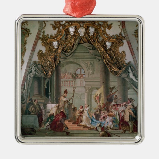 Heirat von Frederick I Barbarossa Silbernes Ornament (Vorne)