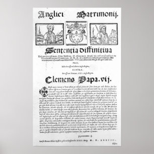 Heirat von Henry VIII und von Catherine von Poster