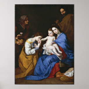 Heirat von St.Catherine durch Jusepe de Ribera Poster