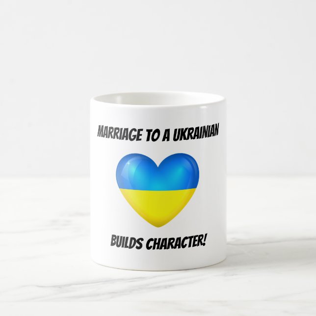 Heirat zu einem Ukrainer errichtet Charakter Kaffeetasse (Mittel)