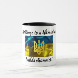 Heirat zu einem Ukrainer errichtet Charakter Tasse