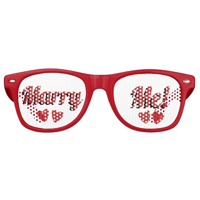 Heirate Mich Heiratsantrag Partybrille (Vorderseite)