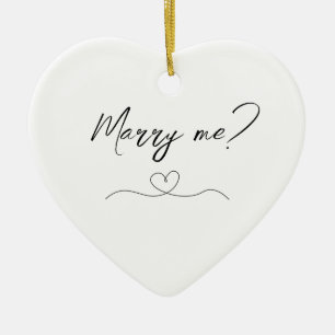 Heirate mich? Herzdekoration Keramik Ornament