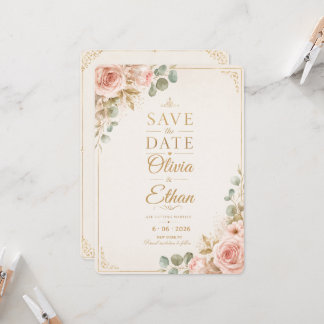 Heiraten Sie das Datum Hochzeitseinladung Einladung