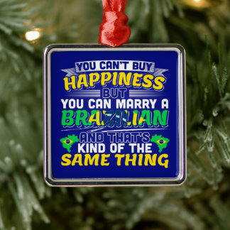 Heiraten Sie einen Brasilianer - Brasilien Glück Ornament Aus Metall