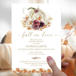 Heiraten Sie im Herbst Brautparty Budget Einladung Flyer
