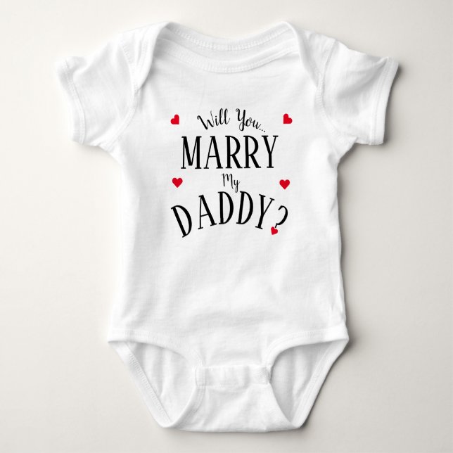 Heiraten Sie meinen Papa? Baby Bodysuit Baby Strampler (Vorderseite)