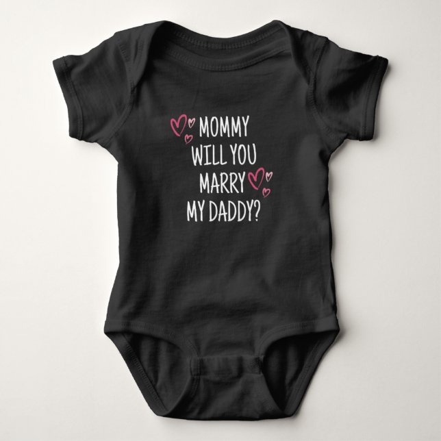Heiraten Sie meinen Papa? Baby Bodysuit Baby Strampler (Vorderseite)