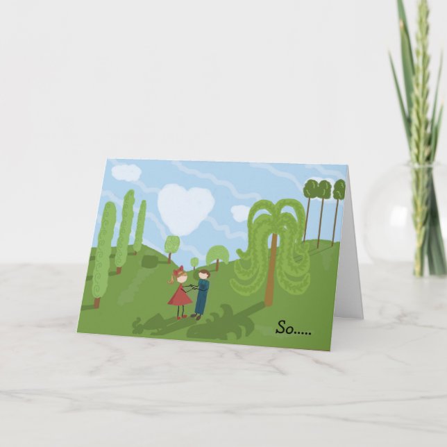 Heiraten Sie mich Anmerkungs-Karte von den Tracey Karte (Vorderseite)