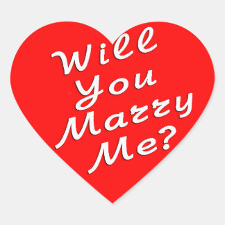 Heiraten Sie mich? Aufkleber