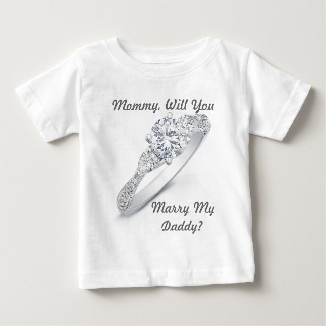 Heiraten Sie mich? Baby T-shirt (Vorderseite)