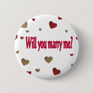 Heiraten Sie mich? Button