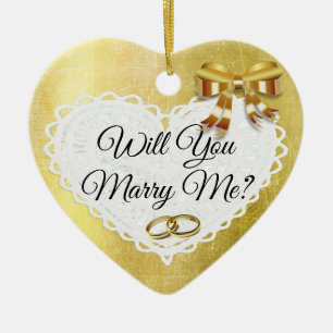 Heiraten Sie mich der Keramik Ornament