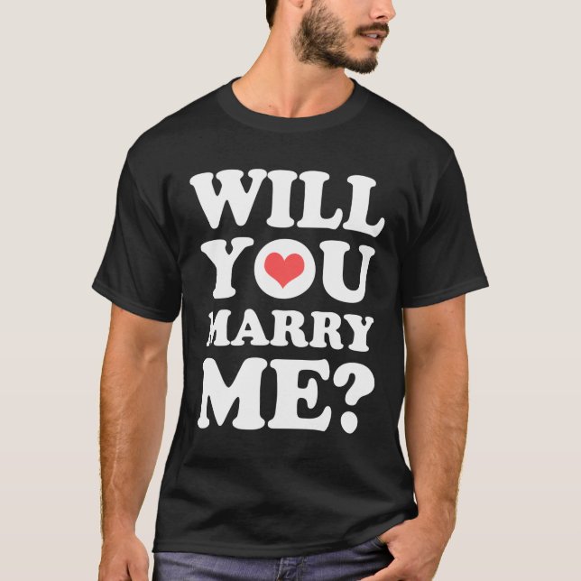 Heiraten Sie mich dunklen T - Shirt (Vorderseite)