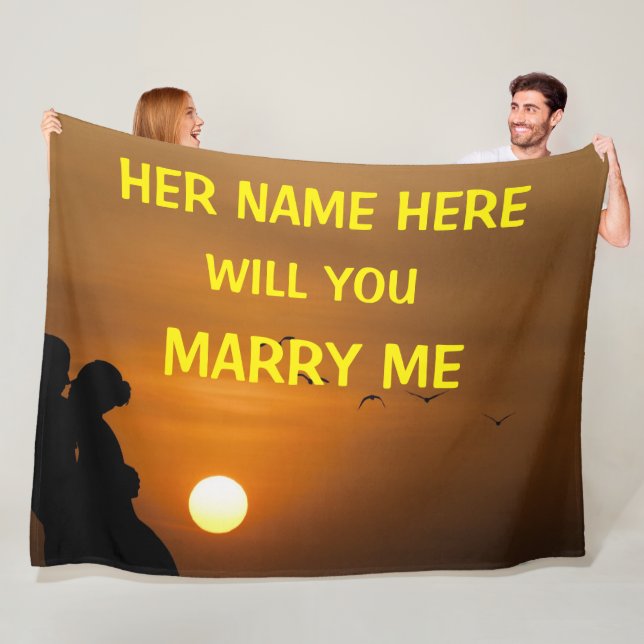 HEIRATEN SIE MICH FLEECEDECKE (Beispiel)