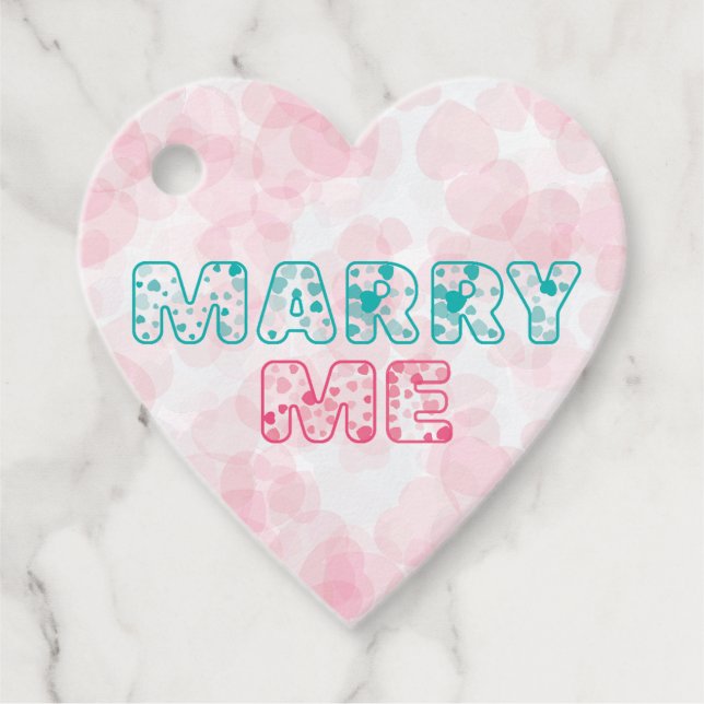 Heiraten Sie mich? Geschenkanhänger (Vorderseite)