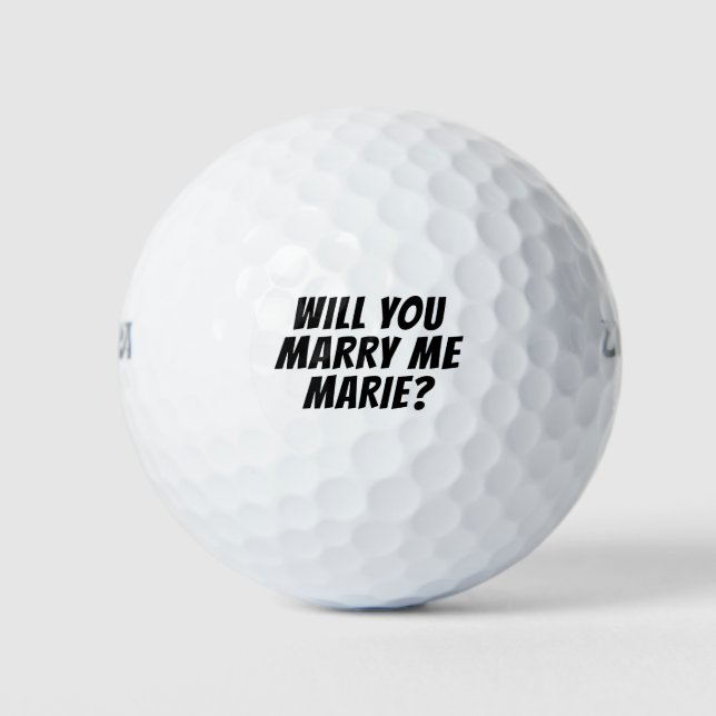 Heiraten Sie mich? Golfball (Vorderseite)