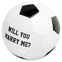 Heiraten Sie mich? Hochzeitsvorschlag Fußball-Ball Fußball