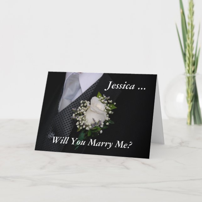 Heiraten Sie mich? Karte (Vorderseite)