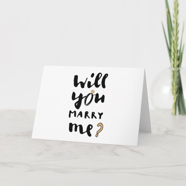 Heiraten Sie mich? Karte (Vorderseite)