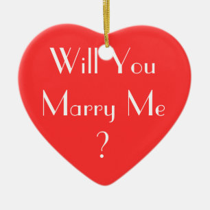 Heiraten Sie mich? Keramik Ornament